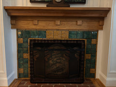 A Custom Hearth in Green and Honey Glaze