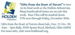 After Christmas Clearance Sales at Ginko Gallery and The Holden Arboretum
