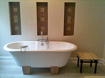 New Installation Pictures- Aquatic Bathroom, Northern Lights Glaze