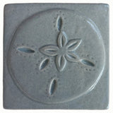 Sand Dollar 4"x4" Ceramic Handmade Tile - Celadon Glaze