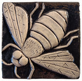 Honey Bee 4"x4" Ceramic Handmade Tile - Night Sky Glaze