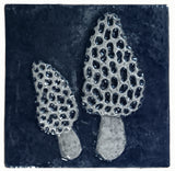 Morel 4"x4" Ceramic Handmade Tile - night sky glaze