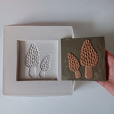 Morel 4"x4" Ceramic Handmade Tile - in progress