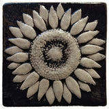 Sunflower 4"x4" Ceramic Handmade Tile - Night Sky Glaze