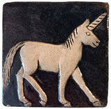Unicorn 4"x4" Ceramic Handmade Tile - Night Sky Glaze