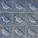 Cardinal 3"x3" Ceramic Handmade Tile - Watercolor Blue Glaze Grouping