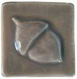 Acorn 2"x2" Ceramic Handmade Tile - Gray Glaze