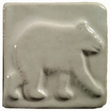 Bear 2"x2" Ceramic Handmade Tile - White Glaze