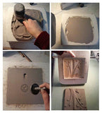 Birds On A Branch Triptych Three 6"x6" Ceramic Handmade Tiles - Process Photos