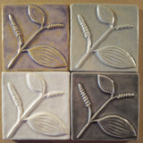 Black Pepper 4"x4" Ceramic Handmade Tile - multi