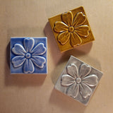 Blossom 4"x4" Ceramic Handmade Tile - multi glaze