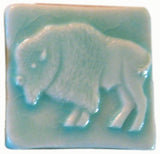 Buffalo 2"x2" Ceramic Handmade Tile - Pacific Blue Glaze