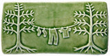 Clothesline 4"x8" Ceramic Handmade Tile - Spearmint Glaze