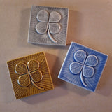 Clover 4"x4" Ceramic Handmade Tile - Multi Glaze