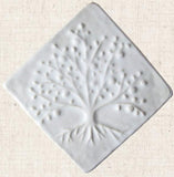 Diagonal Tree Of Life 4x4 - White Glaze