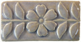 Flowering Vine 3"x6" Ceramic Handmade Tile - Hyacinth Glaze