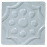 Geometric Pod 3"x3" Ceramic Handmade Tile - White Glaze