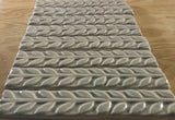 Leaves 1"x6" Border Ceramic Handmade Tiles - Gray Glaze Grouping