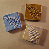 Honey Locust 4"x4" Ceramic Handmade Tile - Multi 