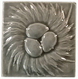 Nest 4"x4" Ceramic Handmade Tile - Gray Glaze