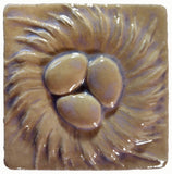 Nest 4"x4" Ceramic Handmade Tile - Hyacinth Glaze
