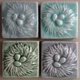 Nest 2"x2" Ceramic Handmade Tile - Multicolored Glaze Grouping