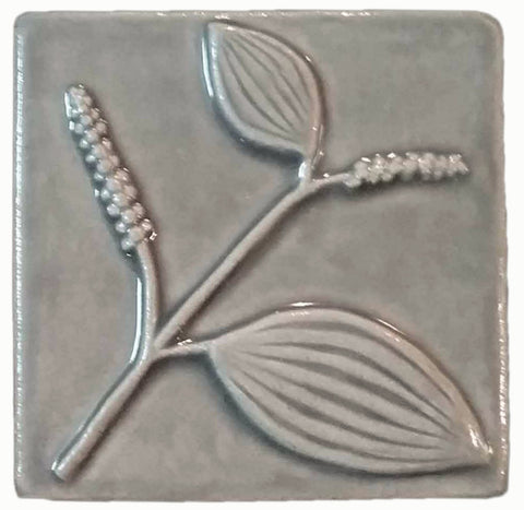 Black Pepper 4"x4" Ceramic Handmade Tile - Gray Glaze