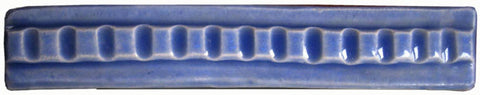 Ribbon 1"x6" Border Ceramic Handmade Tile - Watercolor Blue Glaze