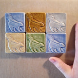 Skunk 2"x2" Ceramic Handmade Tile - Multi Glaze