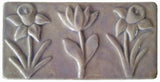 Spring Blooms 4"x8" Ceramic Handmade Tile - Hyacinth Glaze