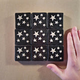 stars 2"x2" Ceramic Handmade Tile - Night Sky Glaze grouping