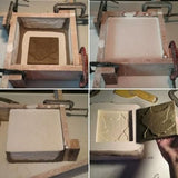Sycamore Leaf 4"x4" Ceramic Handmade Tile - mold making