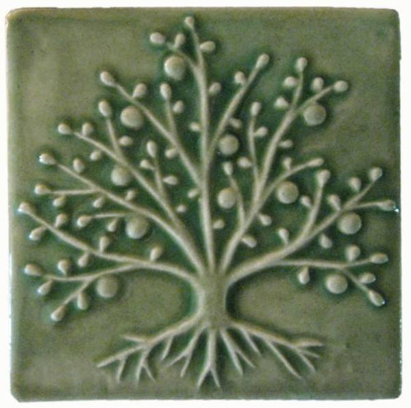 Blue Tree outlet of Life Decorative Cement Symbol Tile