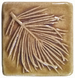 White Pine 2"x2" Ceramic Handmade Tile - honey glaze