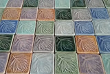 White Pine 2"x2" Ceramic Handmade Tile - multiple glaze grouping