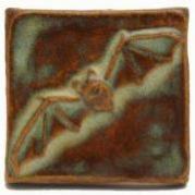 Bat Handmade Art Tile