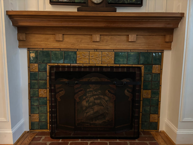 A Custom Hearth in Green and Honey Glaze