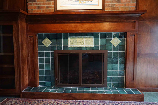 A handcrafted library: before and after | Ceramic Handmade Tiles