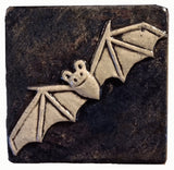 Bat 3"x3" Ceramic Handmade Tile - Night Sky Glaze