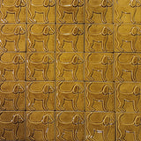Dog 1 (facing Right) 4"x4" Ceramic Handmade Tile - Honey Glaze Grouping