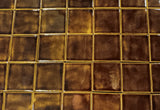 Handmade Ceramic Field Tile 4"x4" - amber brown grouping