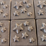 stars 2"x2" Ceramic Handmade Tile - Celadon Glaze Grouping