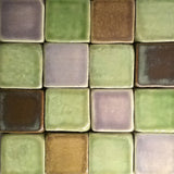 2"x2" Ceramic Handmade Field Tile -multicolored glaze grouping