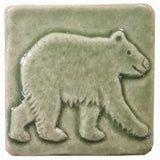 Bear 2"x2" Ceramic Handmade Tile - Spearmint Glaze