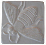 Honey Bee 4"x4" Ceramic Handmade Tile - White Glaze
