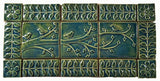 Birds On A Branch Triptych Three 6"x6" Ceramic Handmade Tiles With 3" Border - leaf green Glaze