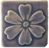 Blossom 4"x4" Ceramic Handmade Tile - Hyacinth Glaze