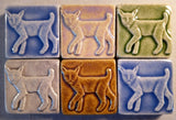 Bobcat 2"x2" Ceramic Handmade Tile - Multi Glaze