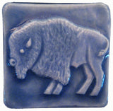 Buffalo 2"x2" Ceramic Handmade Tile - Watercolor Blue Glaze