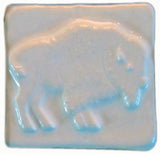 Buffalo facing right 2"x2" Ceramic Handmade Tile - White Glaze